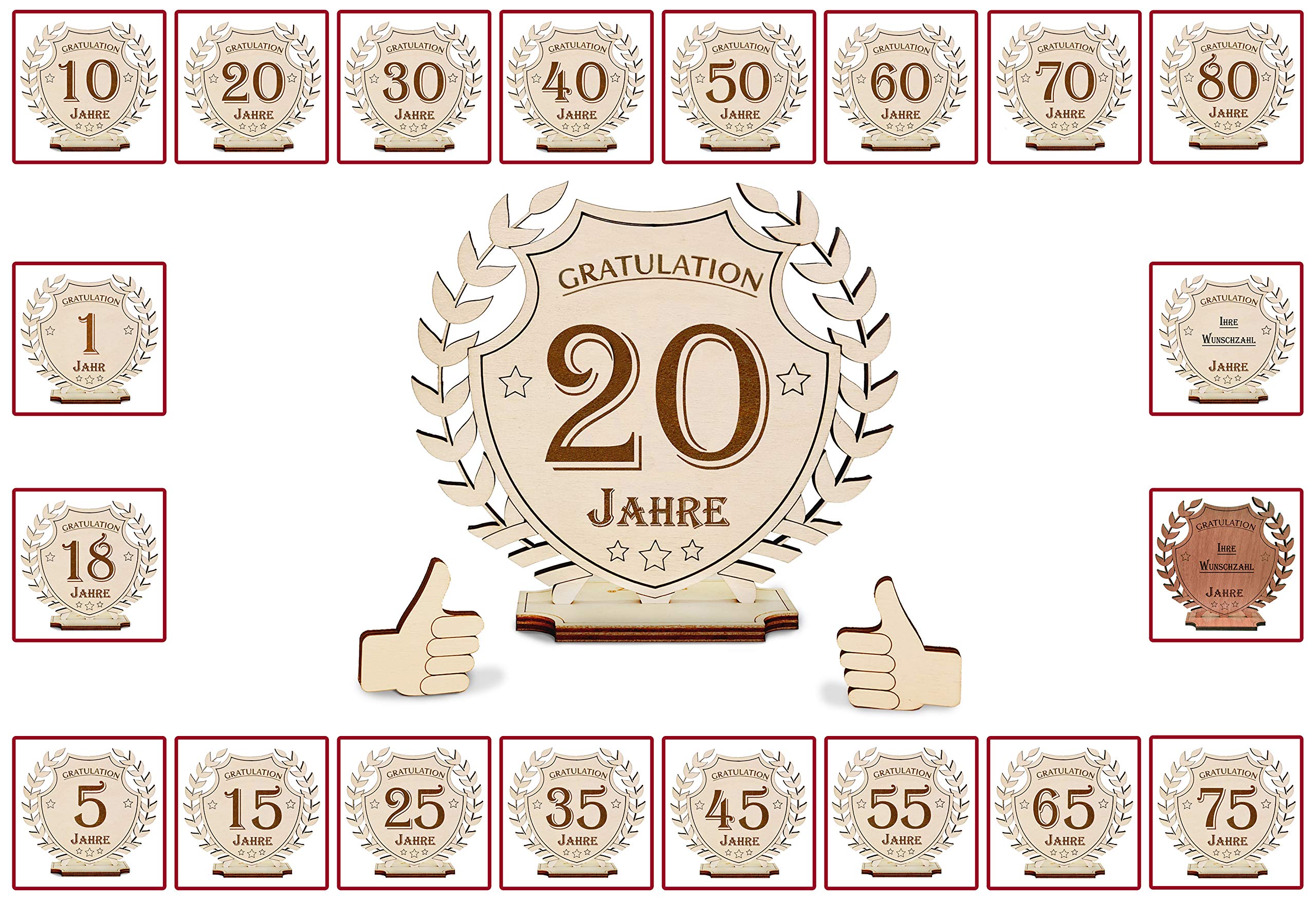 PISDEZ Beautiful Anniversary Wreath for Birthday or Wedding Anniversary - Congratulate with Taste - For Friends and Family (20, Size M)