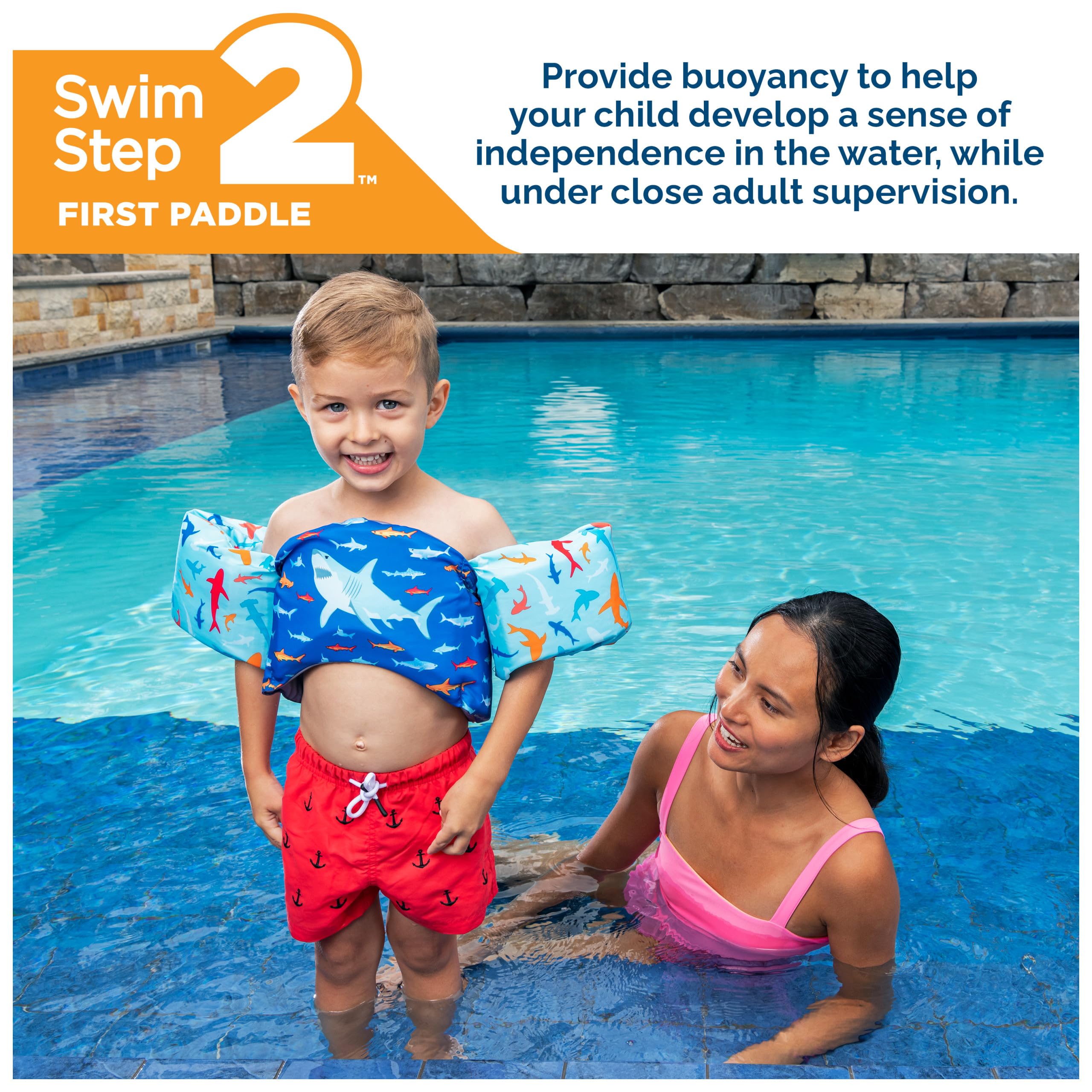 SwimWays Swim Trainer, US Coast Guard Approved Life Vest Kids Swim Vest