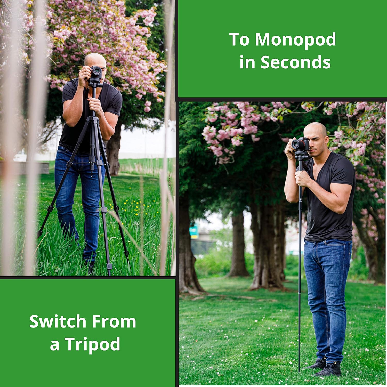 KobraTech 70 Inch Tripod for Phone and Camera - Apex A70 Tripod – Camera Tripod Stand with Bluetooth Remote Shutter, Phone Tripod Mount & Monopod : Camera & Photo