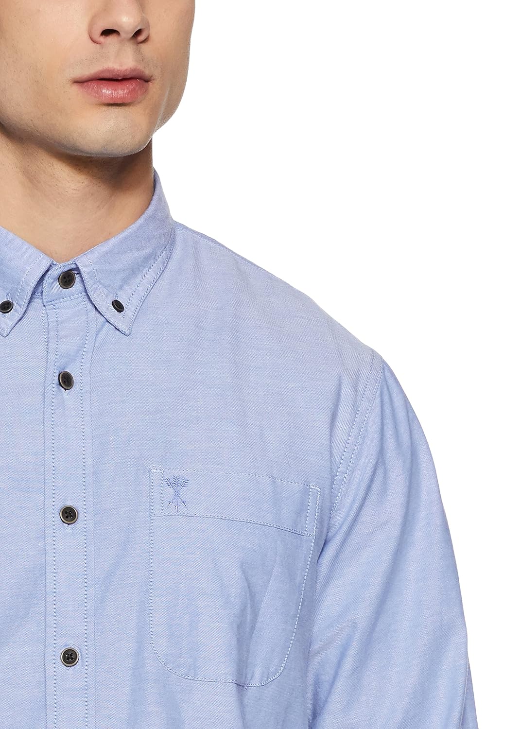 arrow jeans men's solid slim fit casual shirt