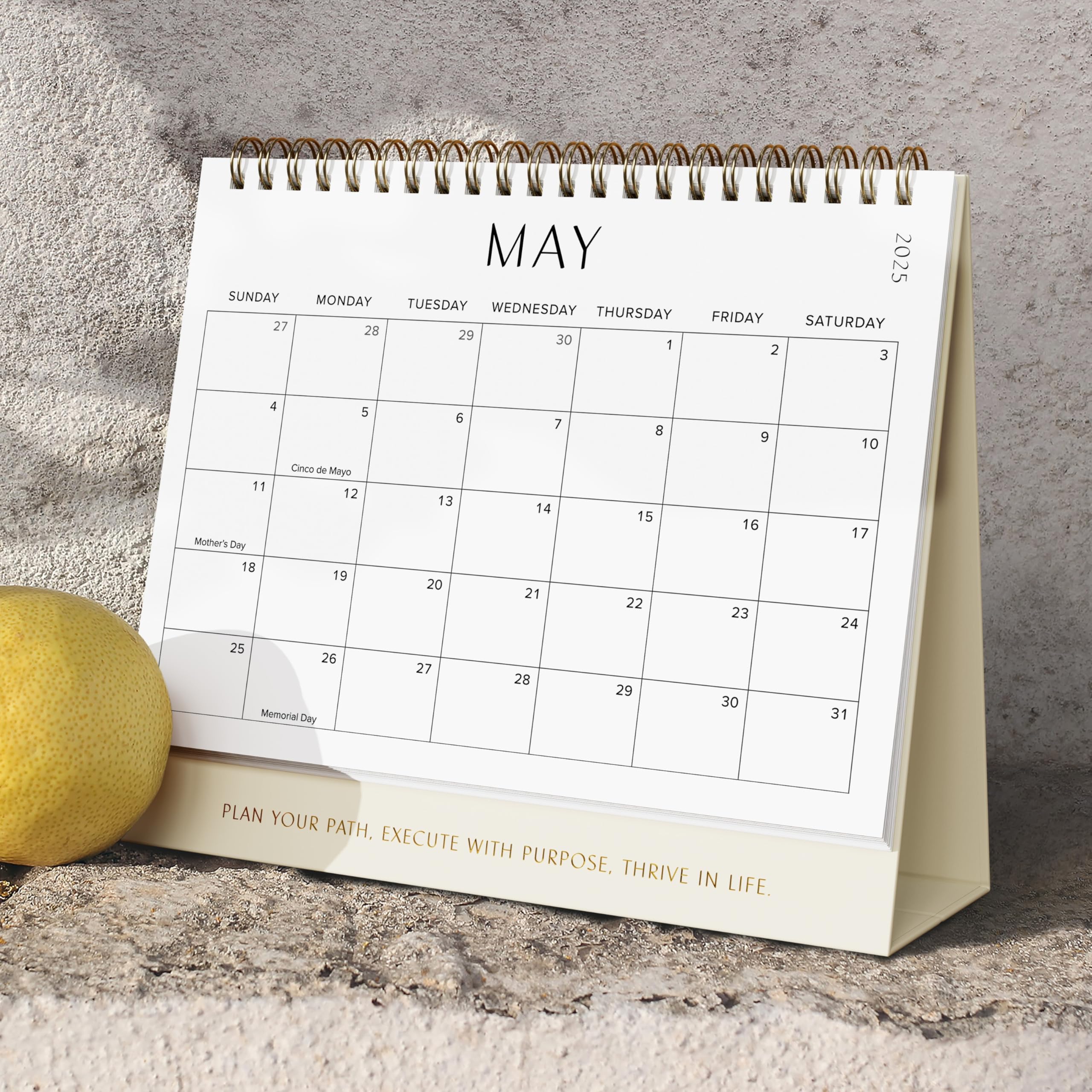 Photo 1 of Aesthetic Desk Calendar 2025-2026 - Runs from January 2025 until June 2026 - Beautiful Small Flip Desktop Calendar for Easy Organizing 3 pack