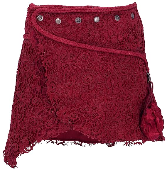 Guru-Shop Psytrance Goa Minirock, Wickelrock, Cacheur, Damen, Baumwolle, Kurze Röcke Alternative Bekleidung