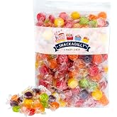 Snackadilly Fruit Flavored Hard Candy, 3 lb Value Size Bag - Assorted Fruit Flavors, Individually Wrapped Candy