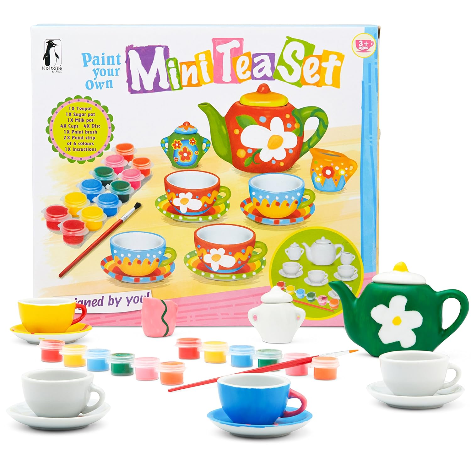 Decorate Your Own 11 Piece Set Of Porcelain Dishes Includes Six