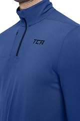 TCA Fusion Long Sleeve Top Men 1/4 Zip Running Golf Gym True Blue XXL view 2
