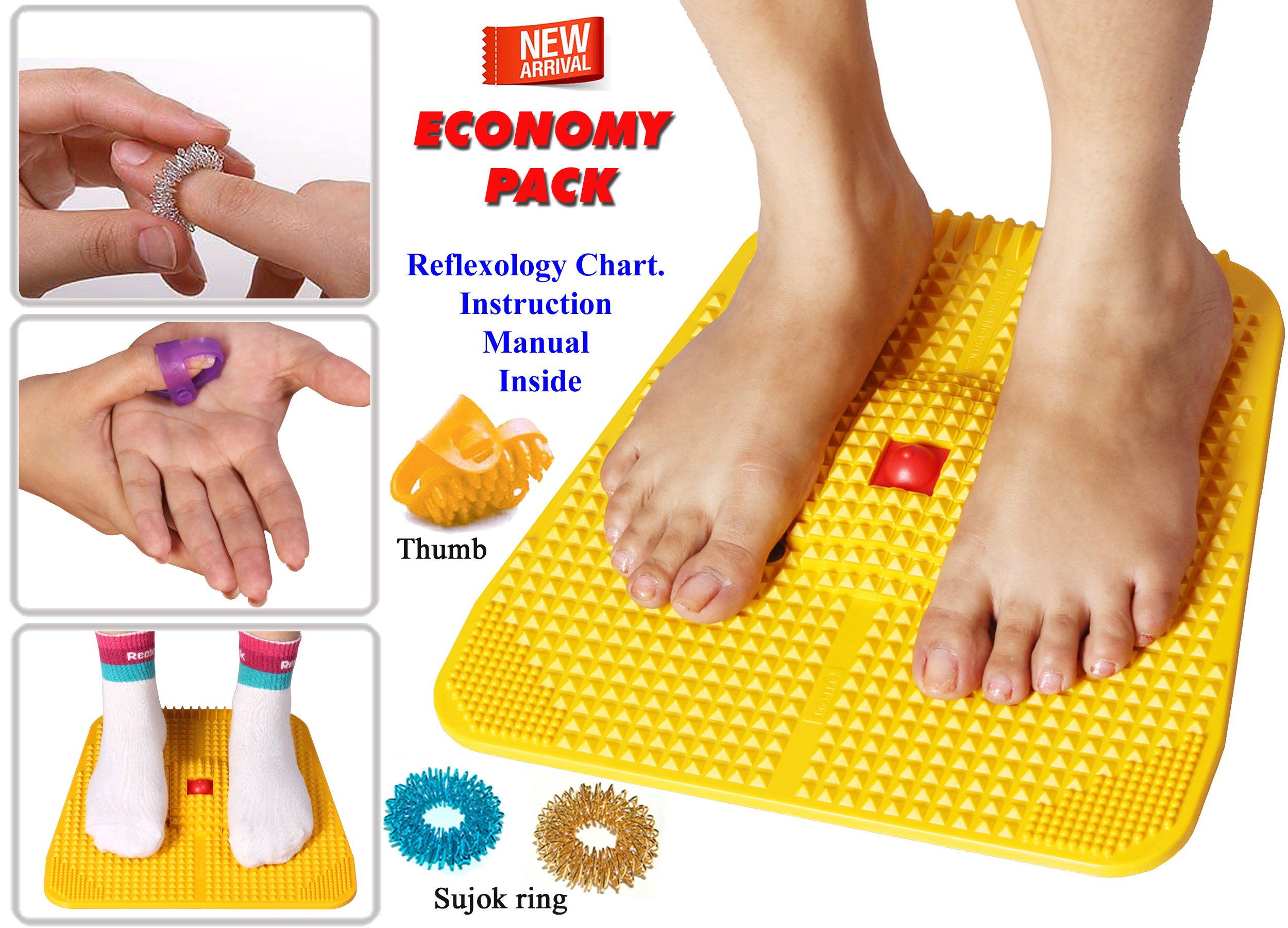 Buy Acupressure Power Mat with n Pyramids for Pain Useful for