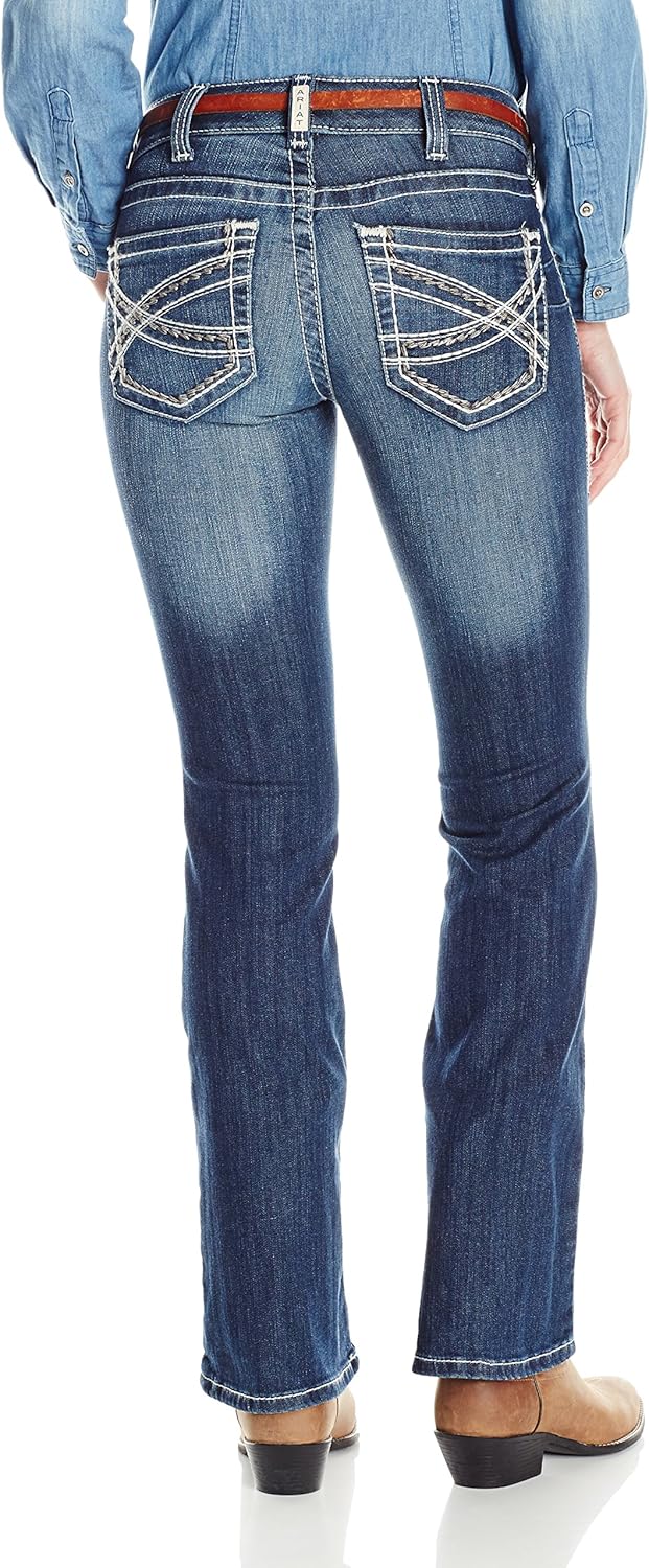 ARIAT Women's R.e.a.l. Mid Rise Bootcut Jean at  Women's Jeans store