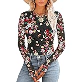 Prinbara Womens Mesh Long Sleeve Going Out Tops with Thumb Holes 2026 Spring Trendy Double Lined Fitted Cute Shirts Outfits