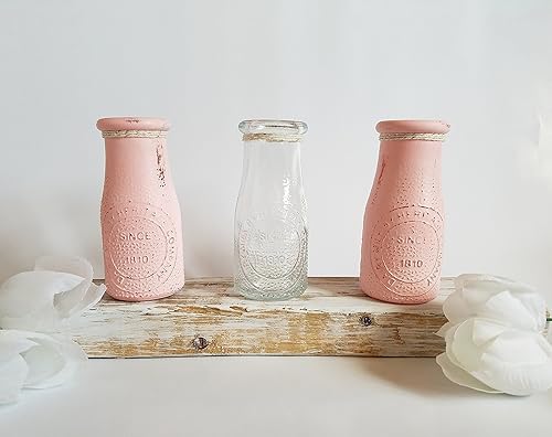 Amazon Com Baby Girl Baby Shower Blush Pink Dairy Bottle Vases