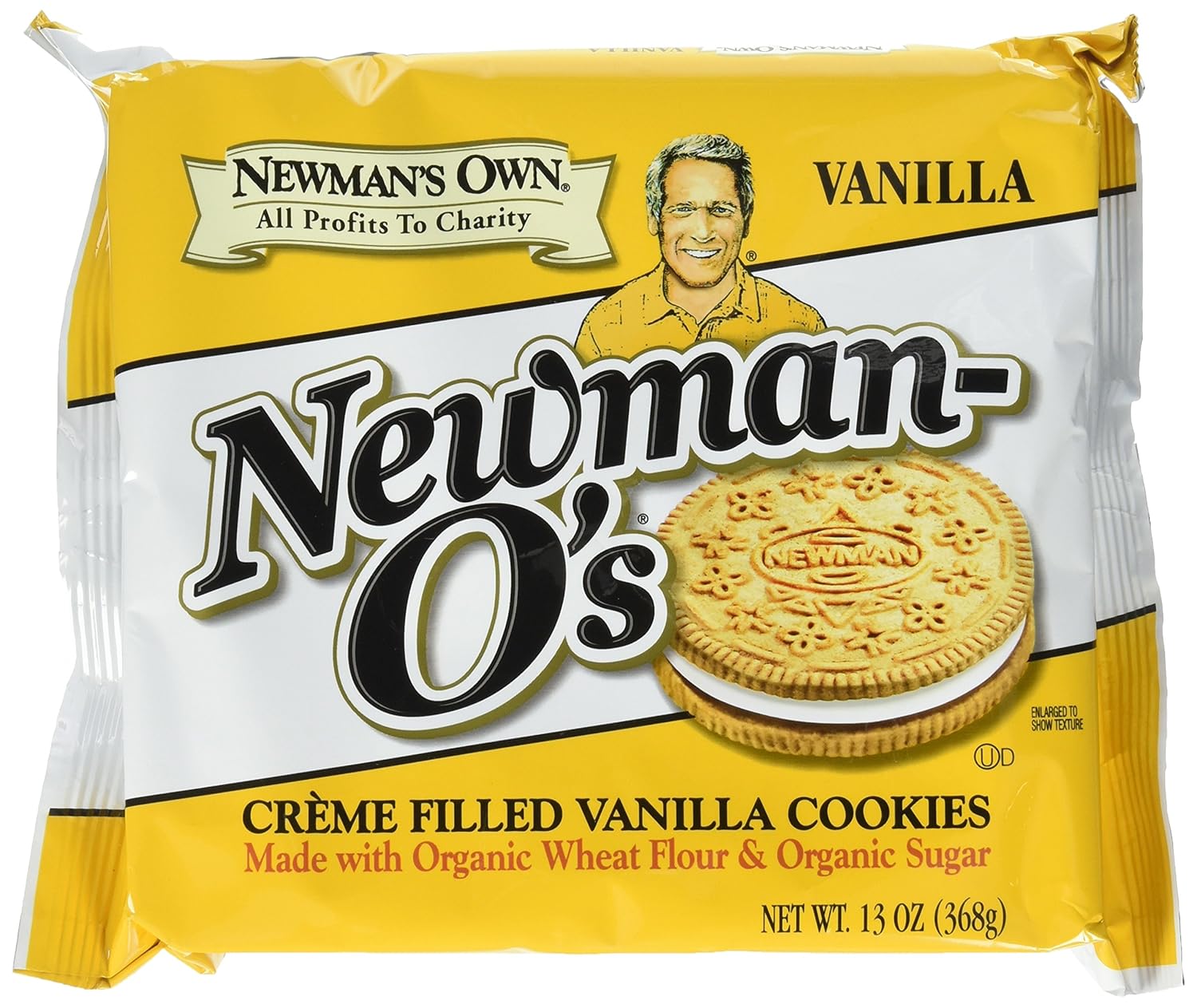 Newman's Own NewmanO's, Vanilla Crème Filled Vanilla Cookies, 13 Oz