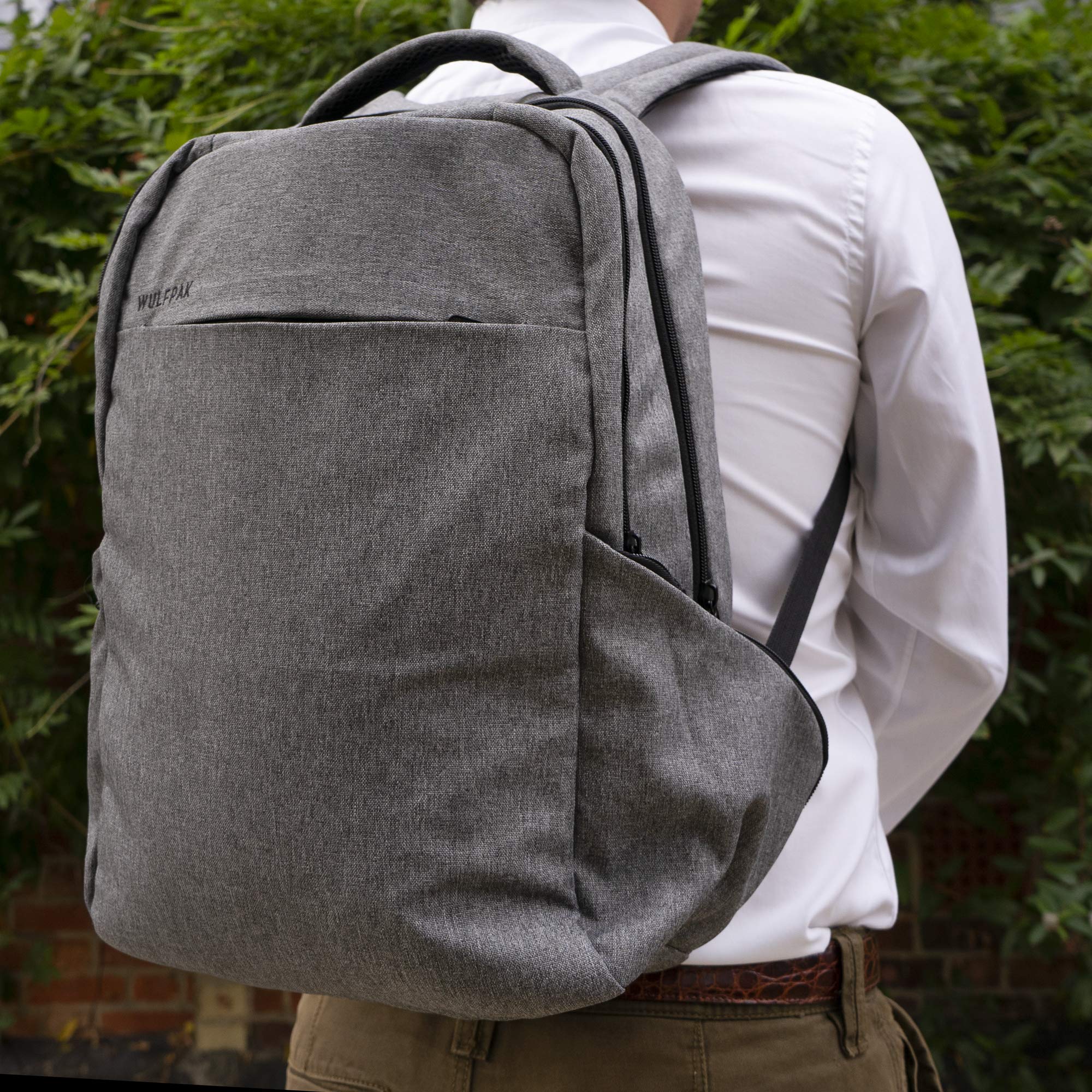 Laptop Backpack - Wulfpac professional anti-theft business rucksack - large, cool, slim, water-proof (resistant) bag - for school travel women girls men boys - fits 14, 15-.6, 16-.6, 17-.3 inch laptop