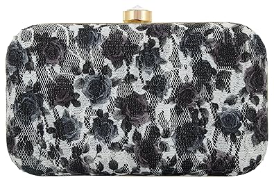 Tooba Handicraft Party Wear Hand Embroidered Box Clutch Bag Purse For Bridal, Casual, Party, Wedding