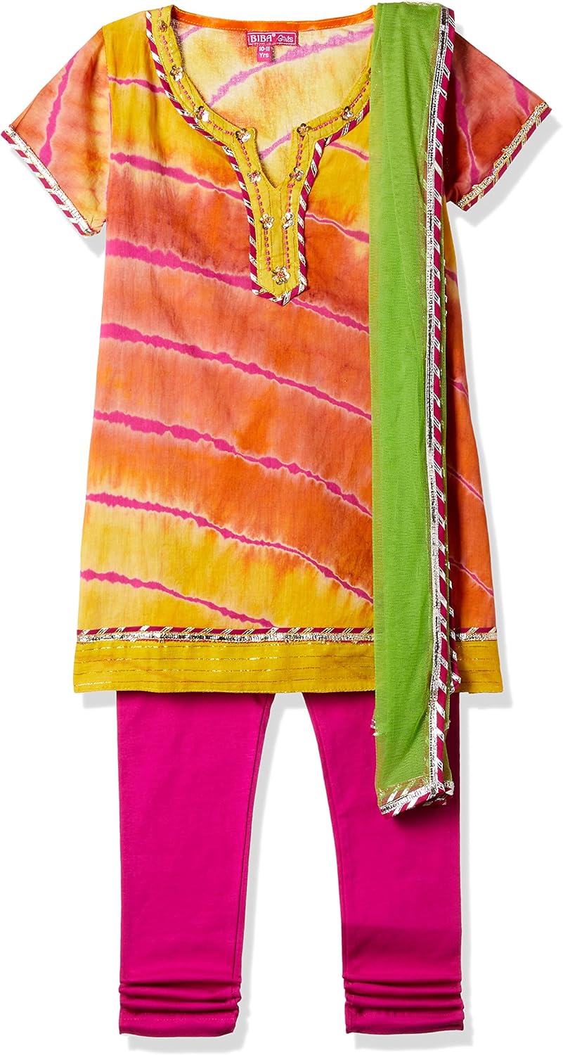 Buy BIBA Girls' Straight Cotton Suit at Amazon.in