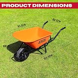 Excel 100L HDPE Wheelbarrow Tray Heavy Duty 150 kg Load Capacity view 5