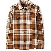 The Children's Place Boys Long Sleeve Plaid Flannel Button Up Shirt