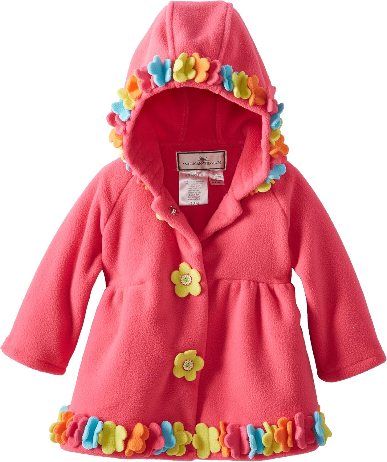 Widgeon BabyGirls Newborn Hooded Flower Garland Coat