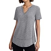 TCOT Workout Tops for Women V Neck Short Sleeve Hiking T-Shirts Yoga Shirts Athletic Top Exercise Shirt