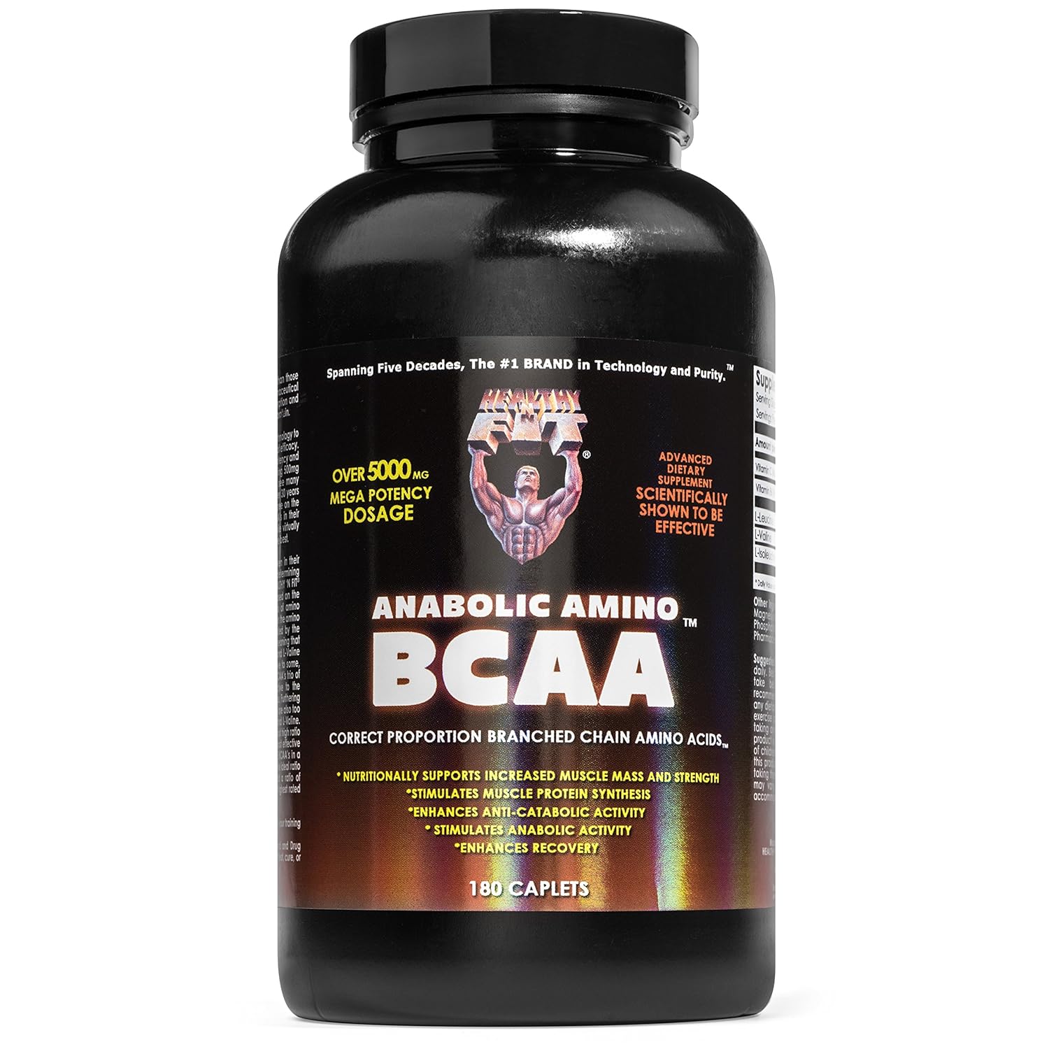 Healthy 'N Fit Anabolic Amino BCAA 180 Caplets Correct Proportion