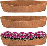 Qianderer 2Pcs Coco Liner 24 Inch Wall-Mounted Trough Replacement Liners view 2