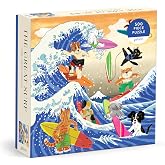 Galison - The Great Surf 500 Piece Jigsaw Puzzle for Adults | Illustrated by Yeji Yun, Cats and Dogs, For Adults, Family, and Kids, Recycled Paper, No Dust, Finished Size 20" x 20"