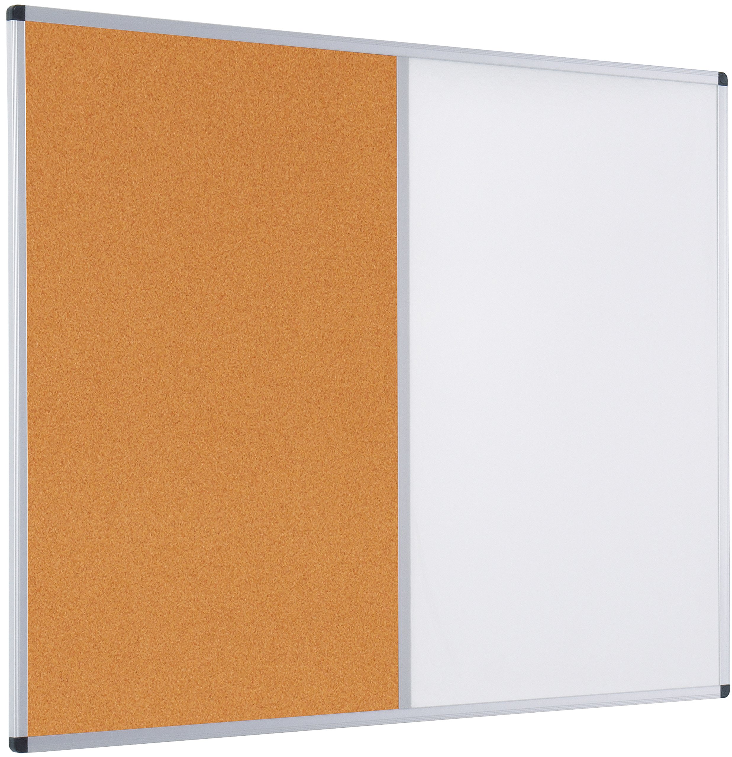Metroplan Aluminium Framed Dual Noticeboard - 600mm x 900mm - Cork