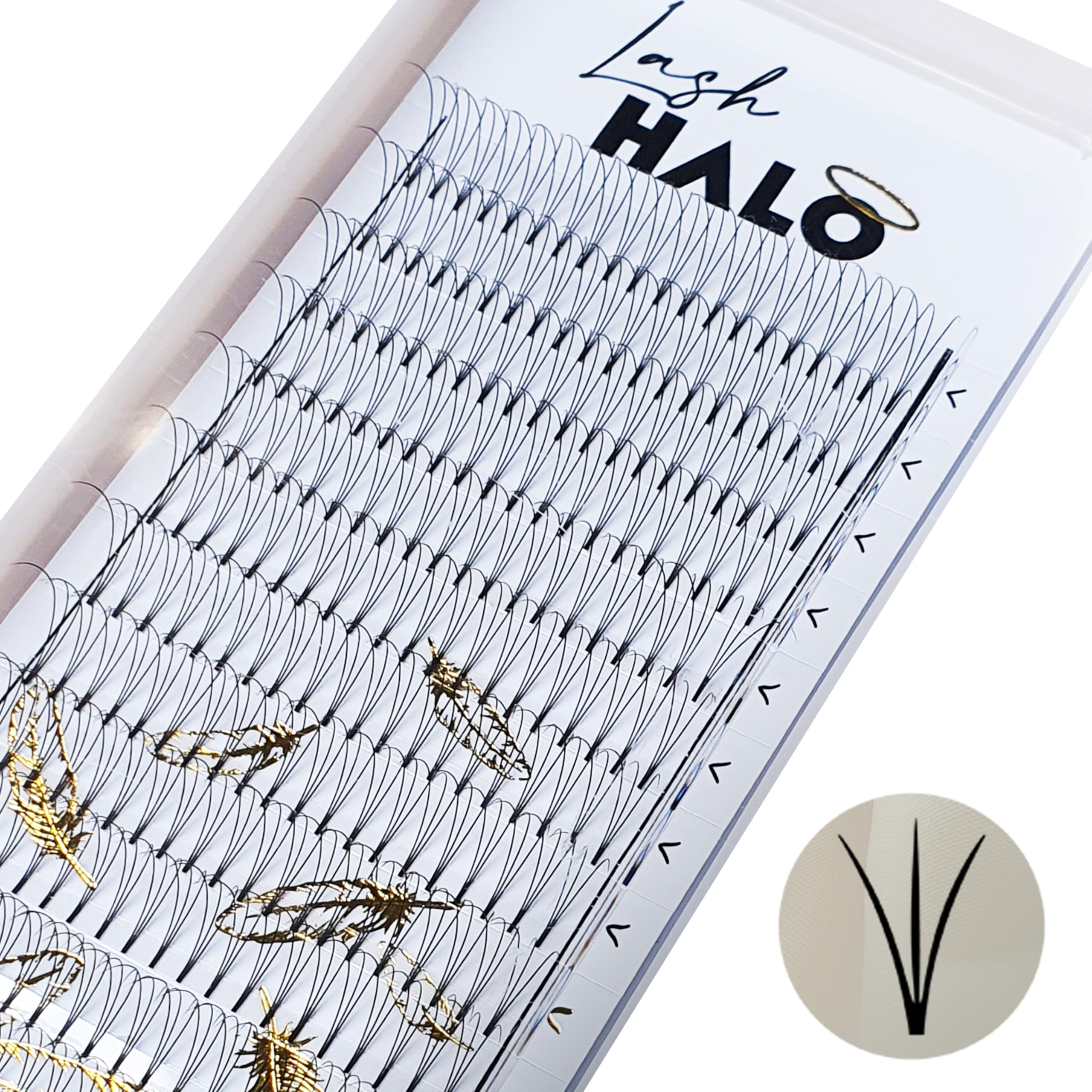 3D Pre made Fans 0.10mm D curl Eyelash Extensions Short Stem (Mixed Length)