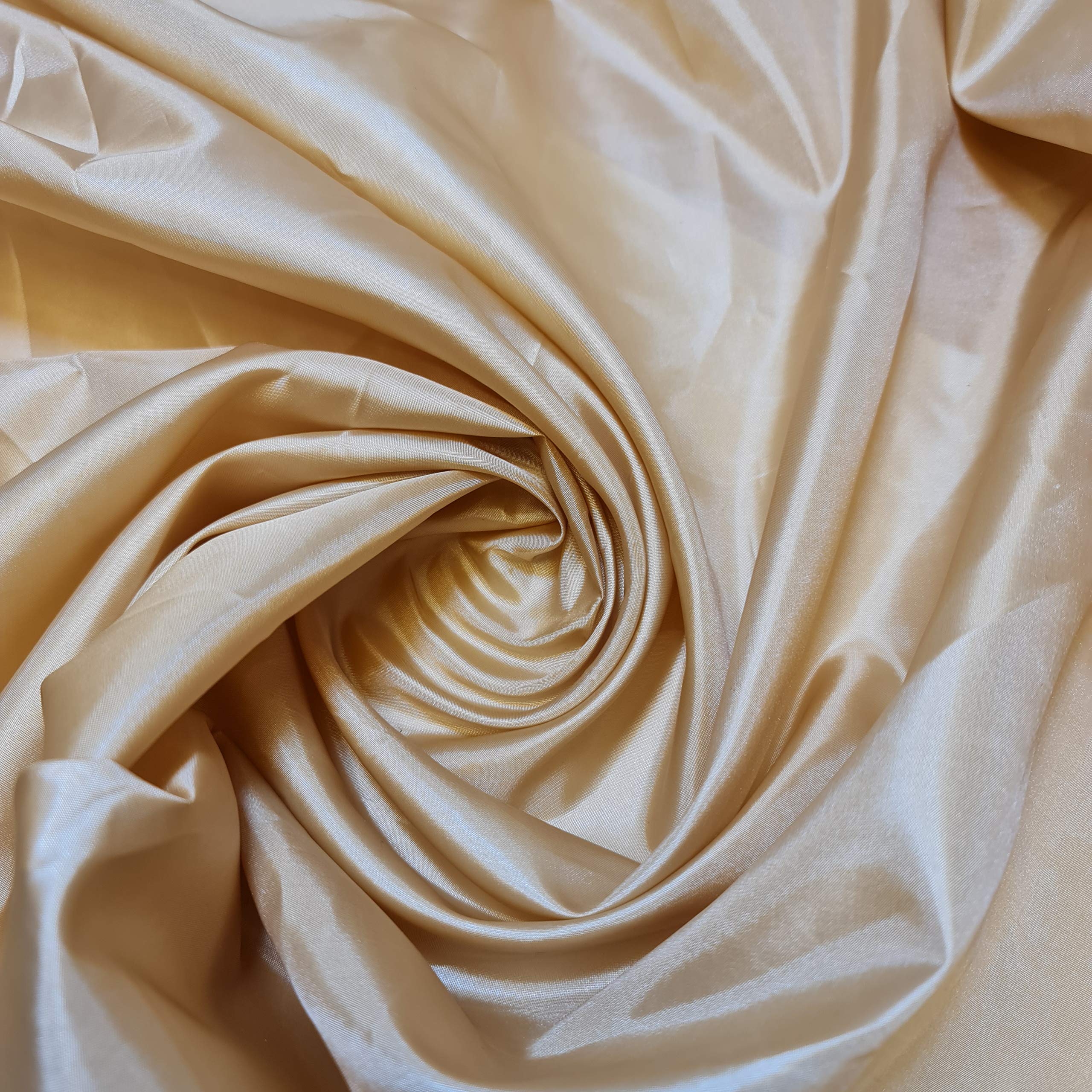 Habotai Dress Skirt Jacket Anti Static Lining Decor Fabric 150cm STH Available in 45 Colours (Light Gold, 2 Meter)
