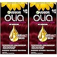 Garnier Olia Hair Color, Oil Powered Ammonia Free Permanent Hair Dye for Long-Lasting Color, 6.65 Intense Red, 2 Dye Kits