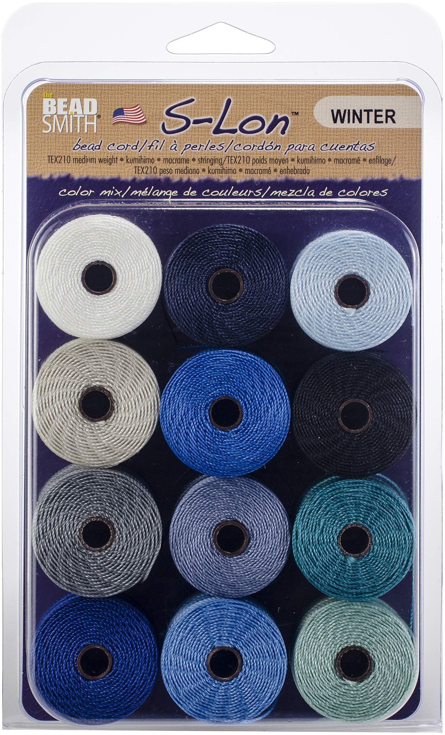 Beadsmith S-Lon Bead Cord Tex210 12/Pkg-Winter — image 1