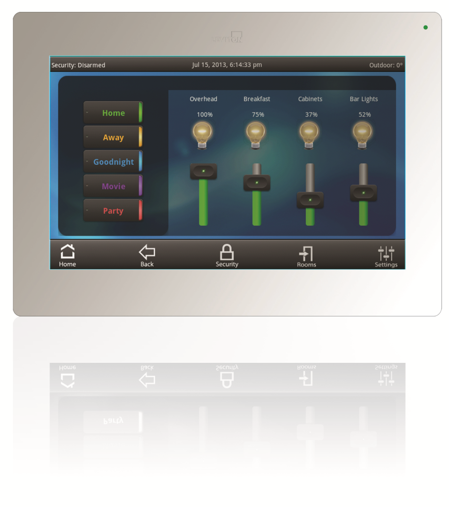 Leviton 99A001 OmniTouch 7 Color Touchscreen, White Home