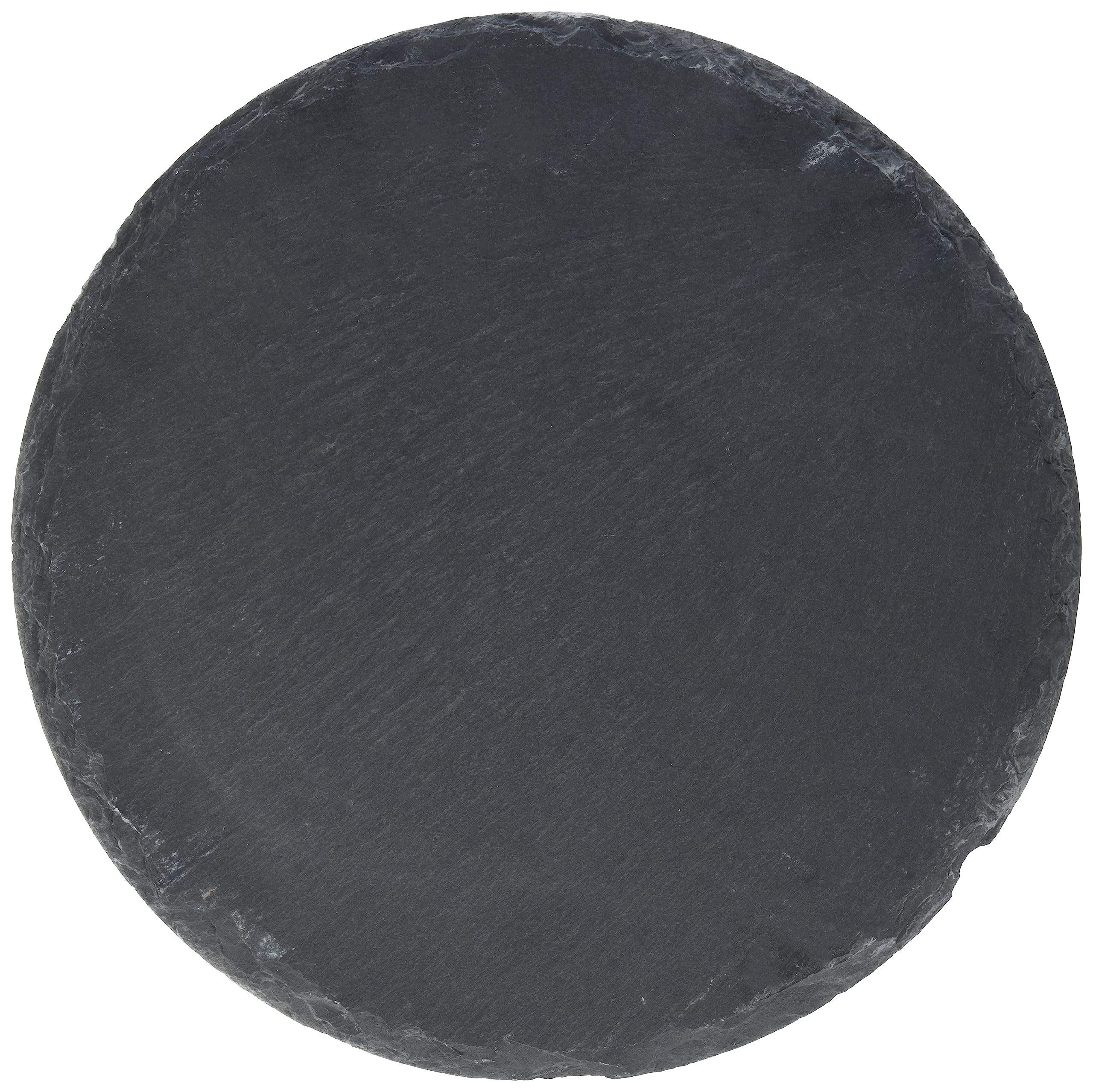 Lacor 61071 Round Slate Tray, 25 x 5 x 2 cm, Black