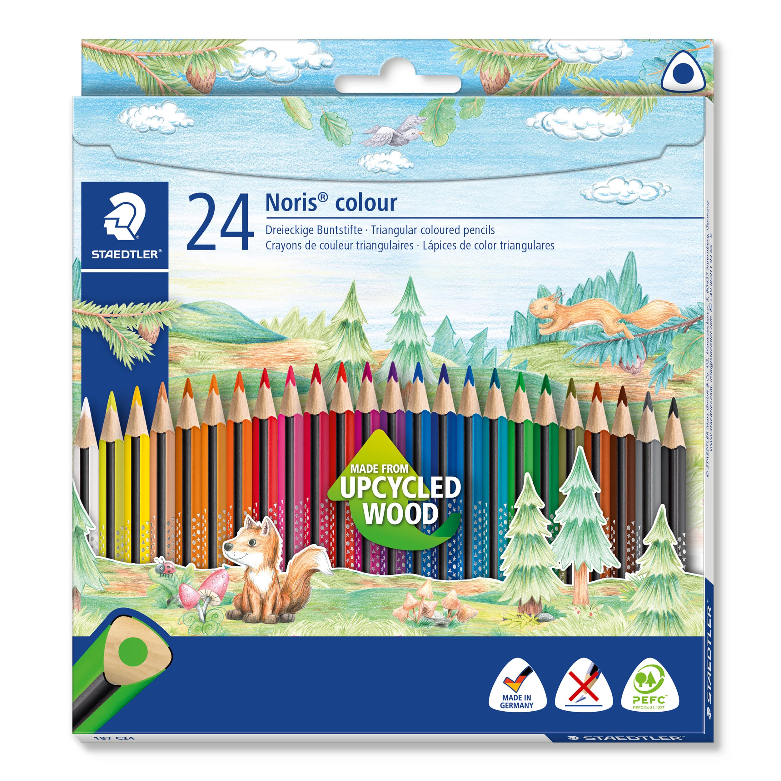 STAEDTLER 187 C24 Noris Colour Triangular Pencils - Assorted Colours (Pack of 24) — image 1