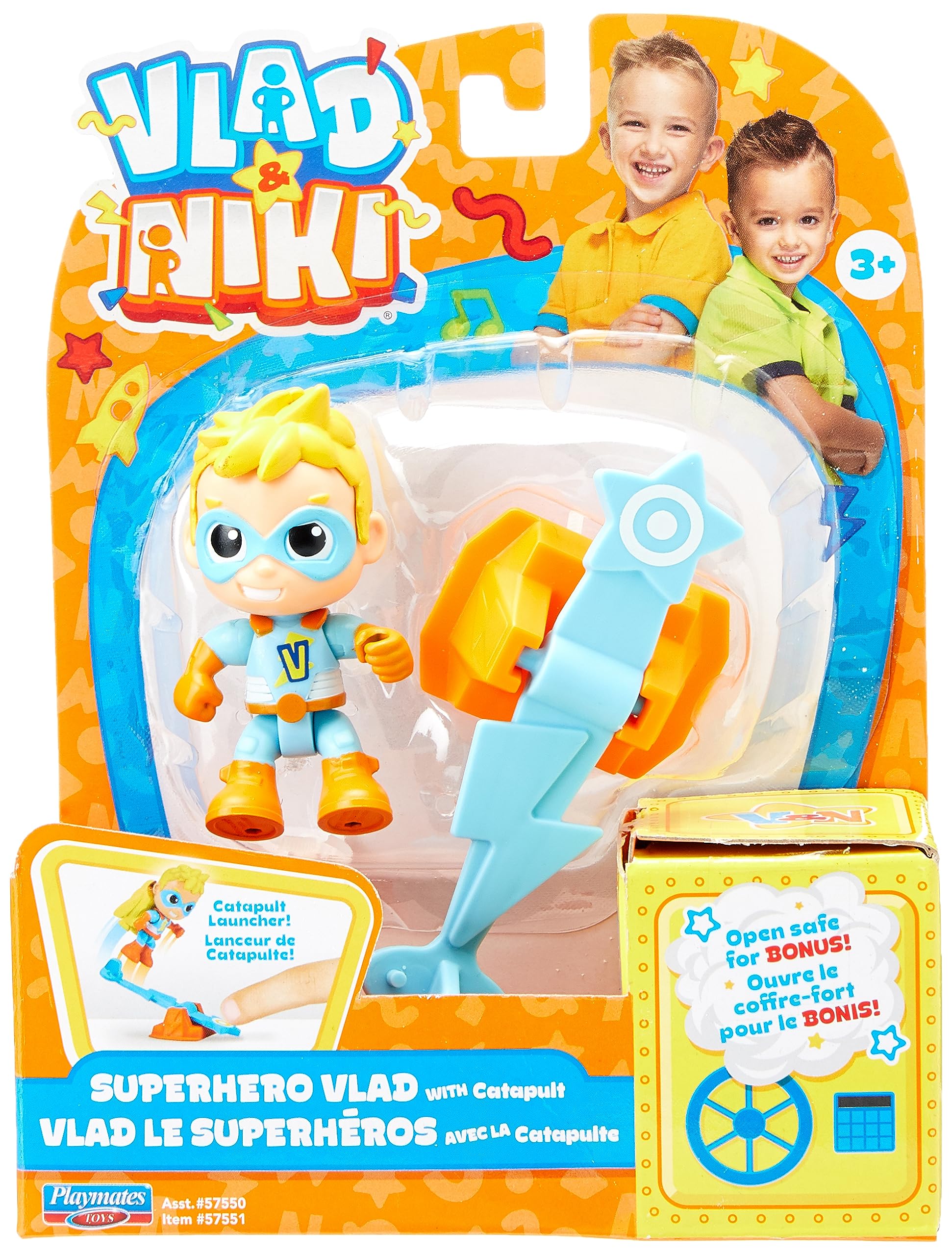 BANDAI Vlad & Niki Play Action Figure - Superhero Vlad Figure - Articulated Action Figurine with Accessories, Multicolor, P57551