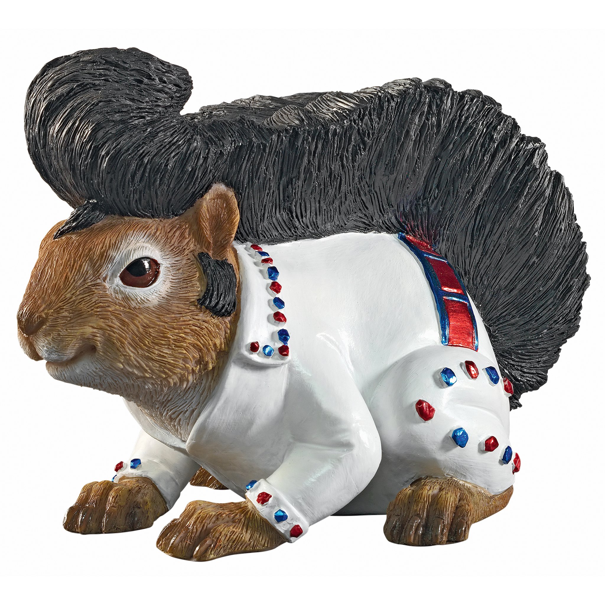 Design Toscano Elmer The Rock and Roll Squirrel Garden Statue, Realistic Full Colour