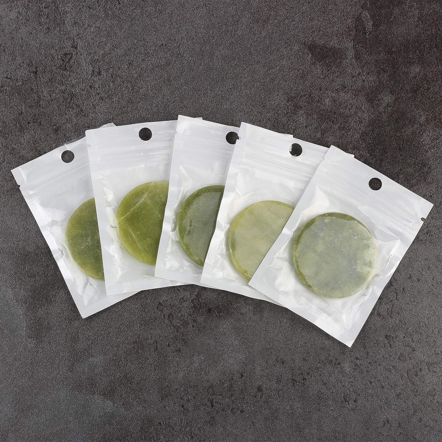 Belerry 5 Pcs Eyelash Extension Jade Stones Glue Stone Holders Fake EyeLash Base 2 Inch, 5 count (Pack of 1) - Image 4