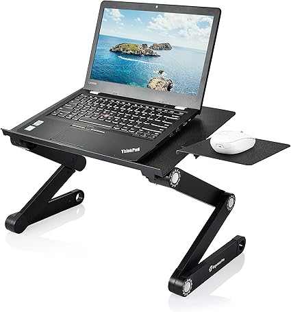 Jlt Ergonomie Pro En Aluminium A Hauteur Reglable Pour Ordinateur Portable Table Support De Bureau Portable Lit Livre Plateau Amazon Fr Fournitures De Bureau