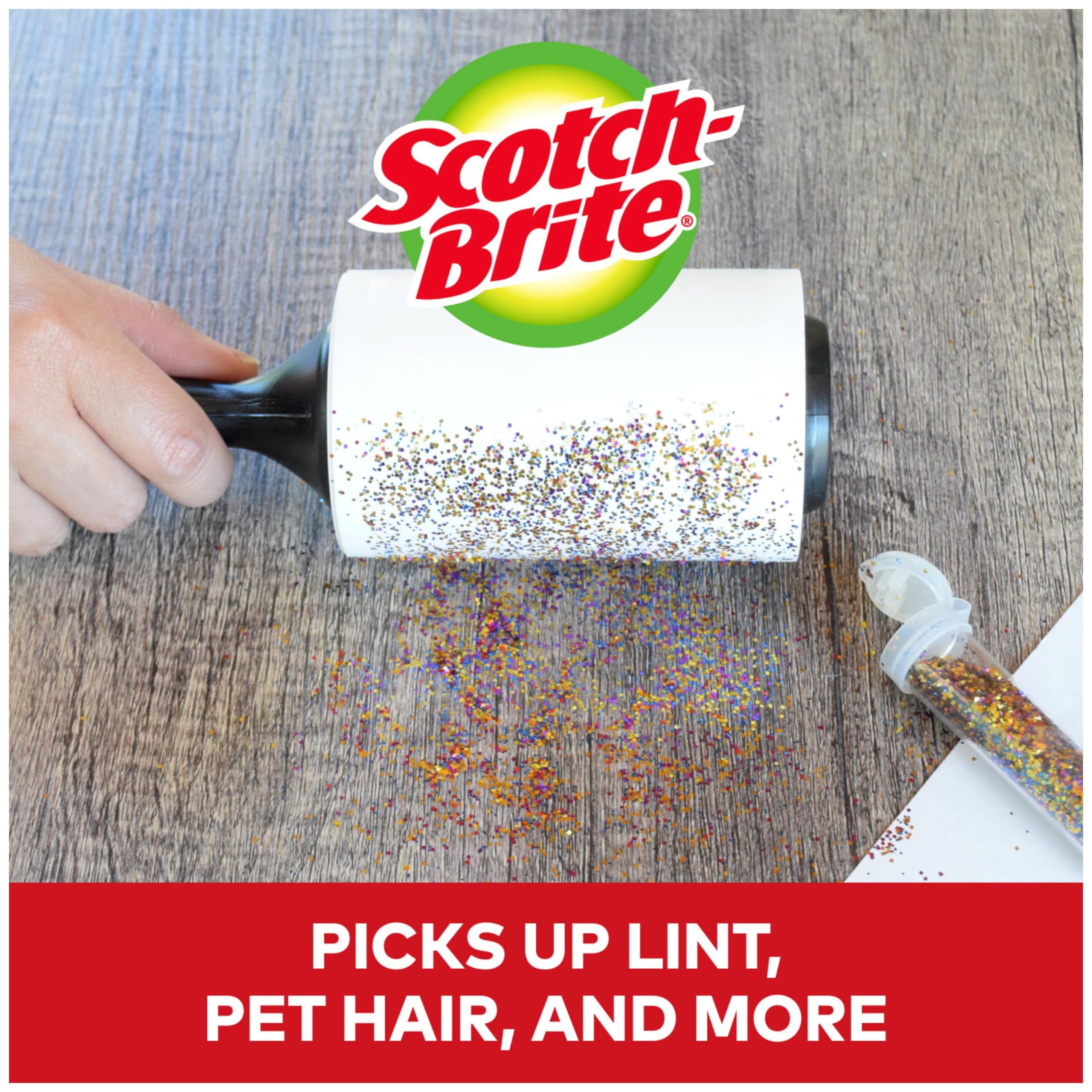 Scotch-Brite Mini Lint Roller 24 Rollers 30 Sheets Per Roller 720 Sheets Total White