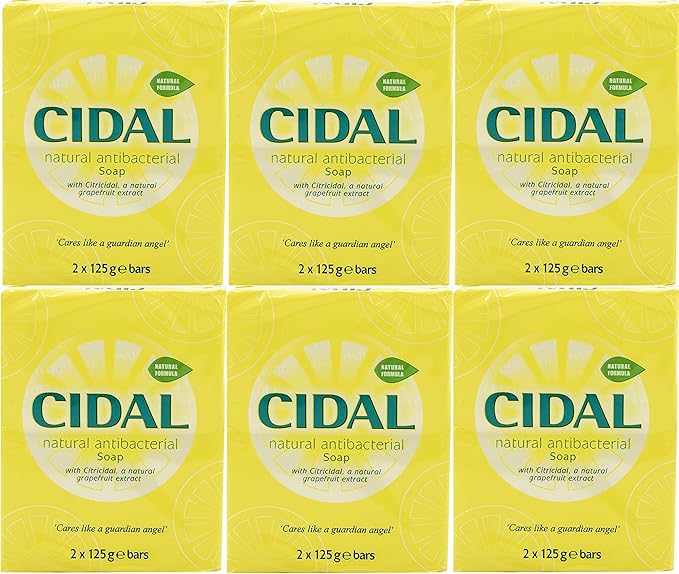 Cidal Natural Antibacterial Soap TWIN PACK 125g x6 (12 soaps) Amazon
