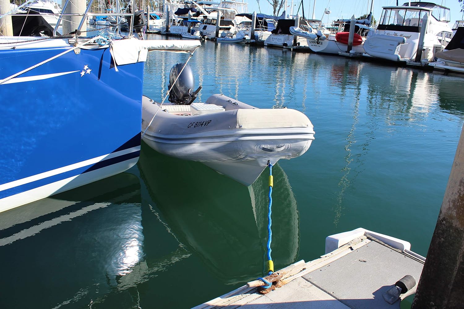 5 Bungee Dock Line Ideal for Boats Dinghy Stretches to 7 PWC Kayak