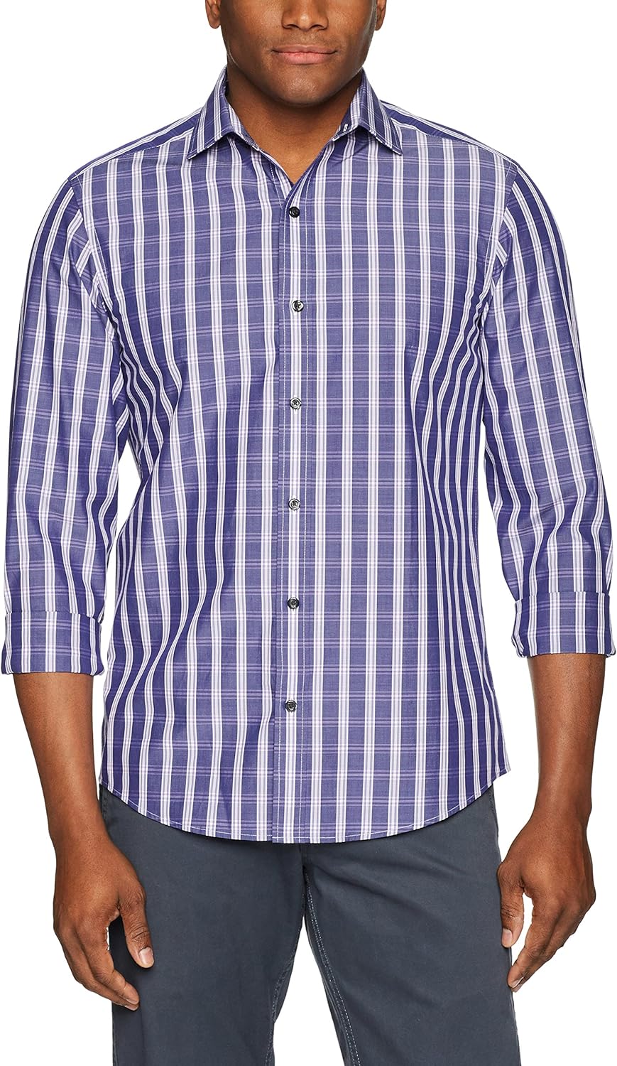 Buttoned Down Men's Tailored Fit Supima Cotton Sport Shirt: Clothing