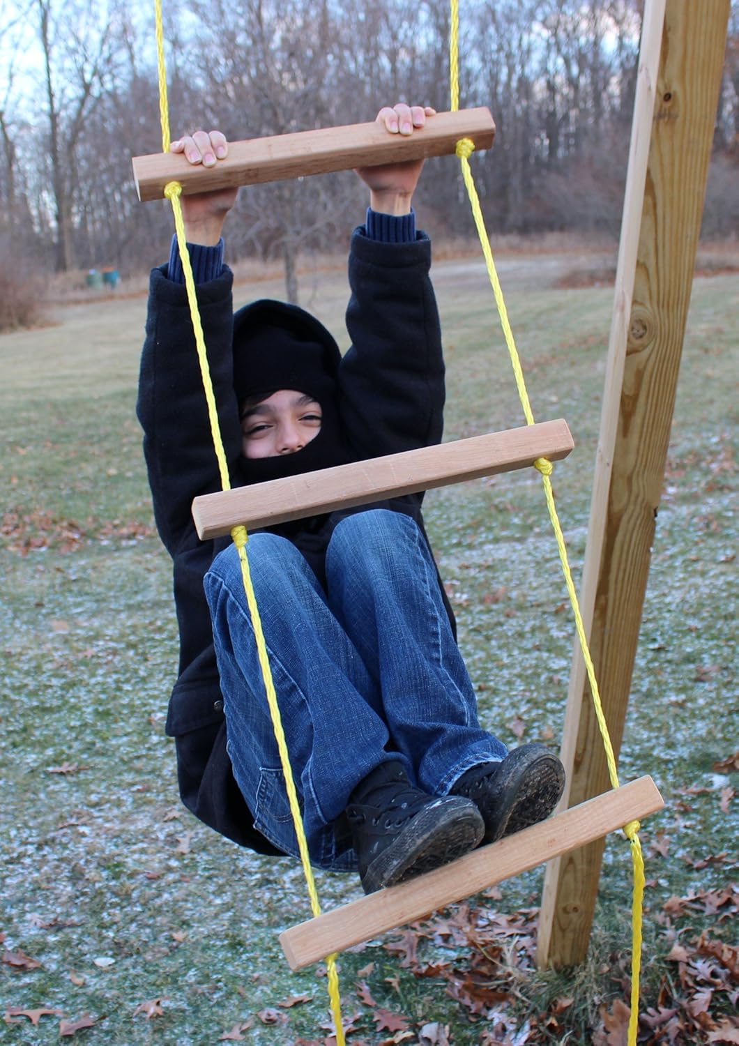 Rope Climbing Ladder Heavy Duty 4' Long 200 Lb Capacity 5 Steps