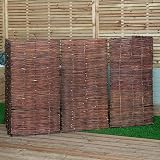 Samuel ALEXANDER 1.16m x 1.83m Triple Garden Willow Wheelie Bin Screen view 4