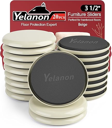 8-Pack 3.5" Square Furniture Sliders For Carpet - Heavy Duty Moving Pads, Brown, For Hardwood Floor Protection