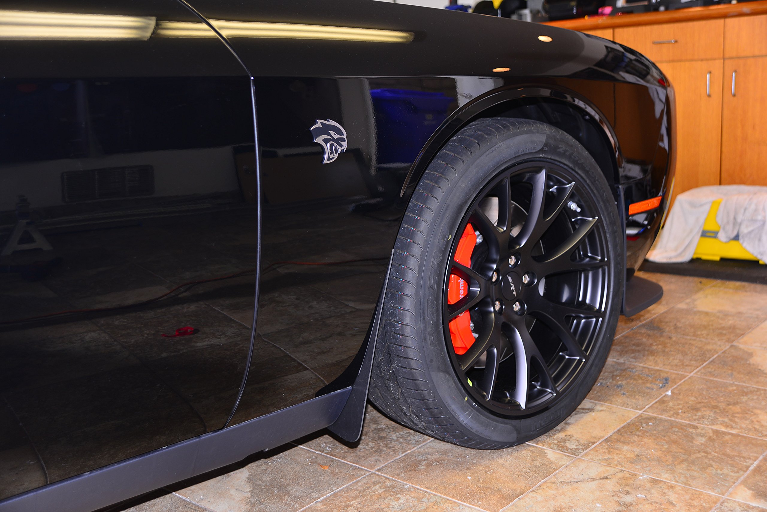 ZL1 Addons Front Deluxe Rock Guards 1 Pair Compatible with Challenger