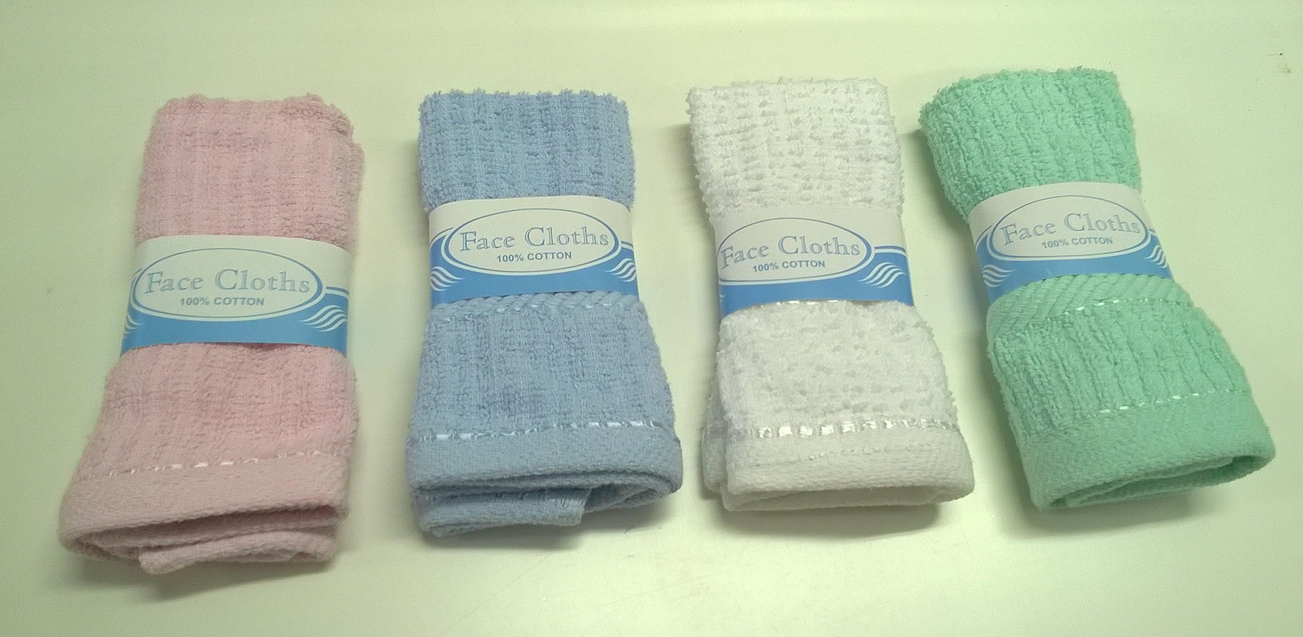 Cotton Baby Face Towel Bath Flannel Wash Cloth Wipe (White)