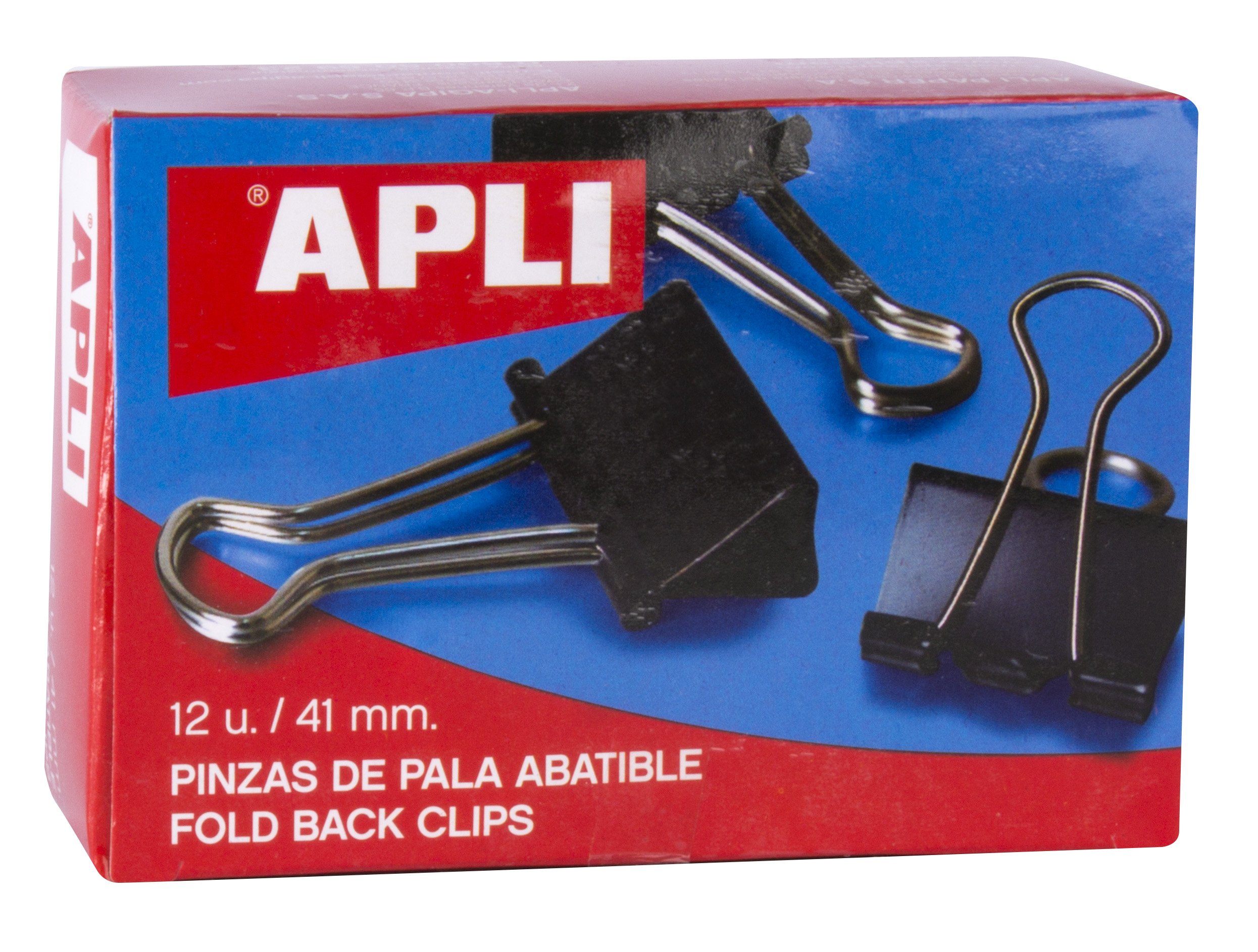 5 Star Office Foldback Clips 41mm Black [Pack 12]