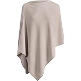 PULI Women's Versatile Knitted Shawls Scarf Poncho Sweater with Buttons Lightweight Spring Summer Fall Wraps