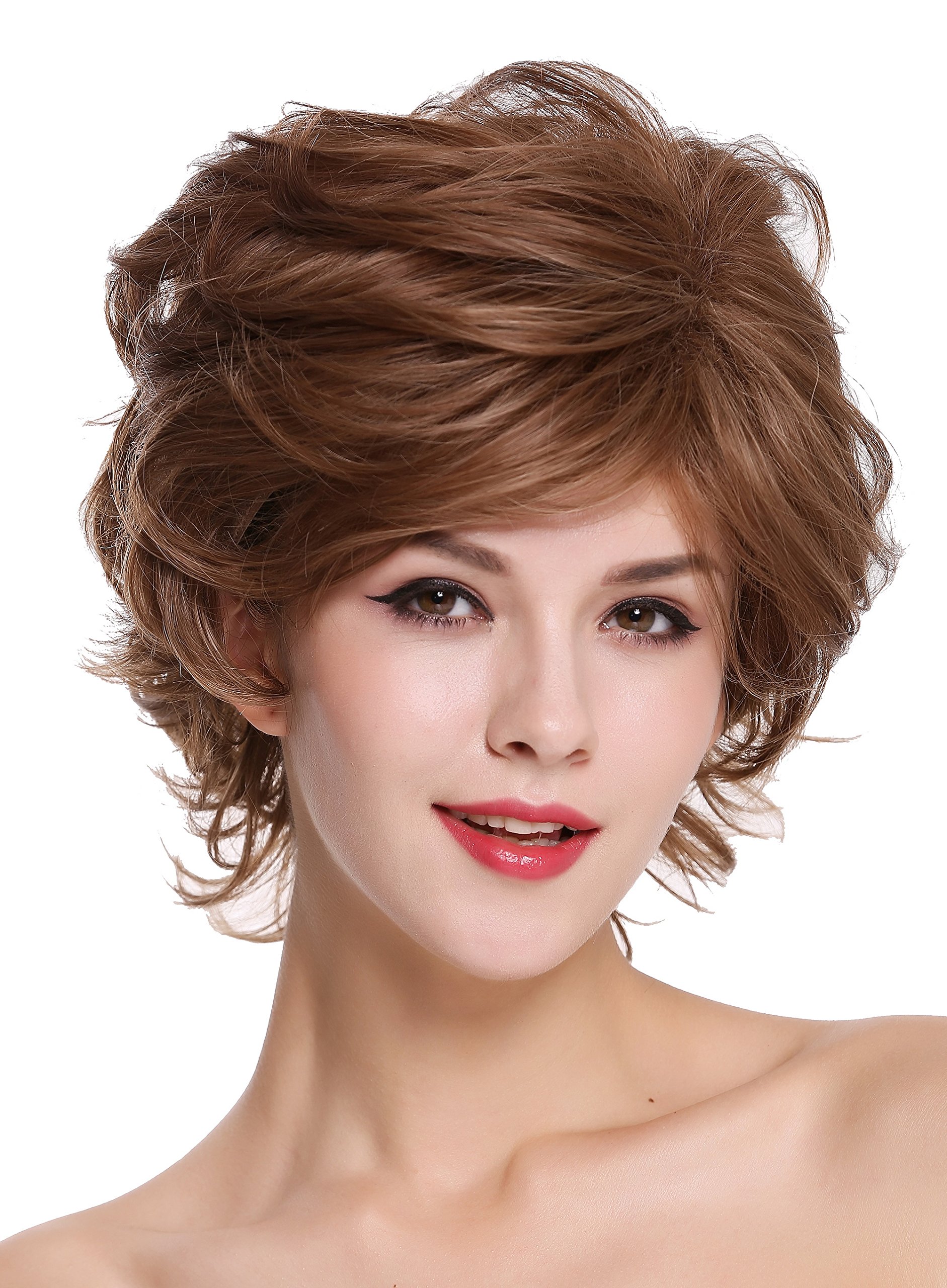 WIG ME UP - DM02-12H24 Quality women's wig lady short wild backcomb wavy fair brown blonde highlights