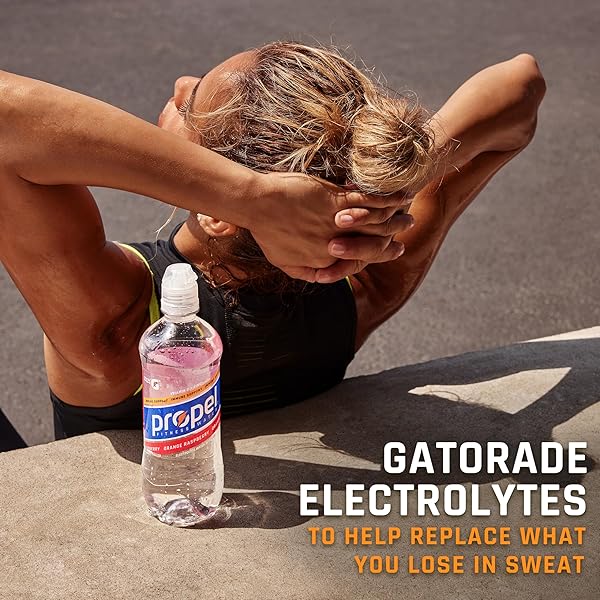 PROPEL IMMUNE SUPPORT ELECTROLYTE ENHANCED WATER SPORTS DRINK, PINEAPPLE PEACH FLAVORED WATER, 100% DV VITAMIN C + ZINC, ZERO CALORIE & ZERO SUGAR HYDRATION WITH ELECTROLYTES AND VITAMINS, 16.9 FL OZ WATER BOTTLES (12 PACK)