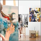 Kurtzy Blank Canvas 2 Pack 90x120cm Pre stretched with Wedges view 5